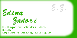 edina zadori business card